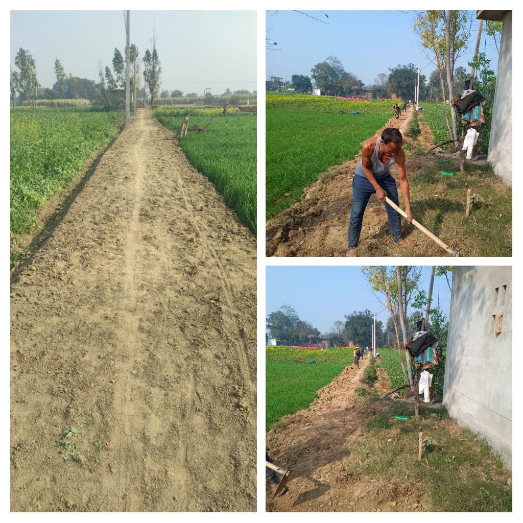 वॉयस ऑफ ए टू जेड न्यूज:- **दबंगों का खौफ ग्राम सभा खुनशेखपुर में चकमार्ग नहीं बनने दे रहे दबंग**